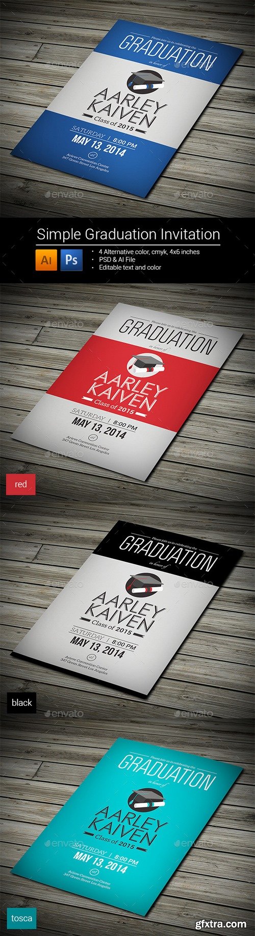 Graphicriver - Simple Graduation Invitation 8993243