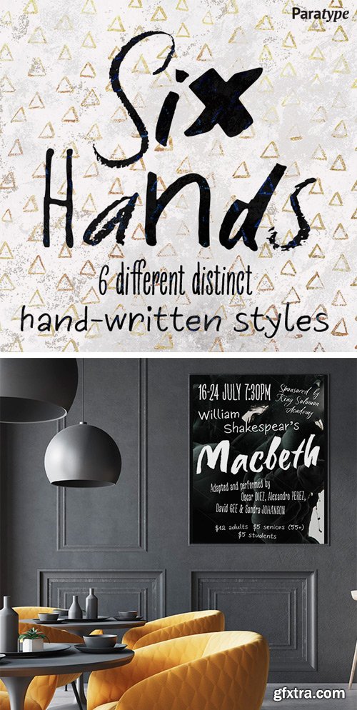 Six Hands Font Family