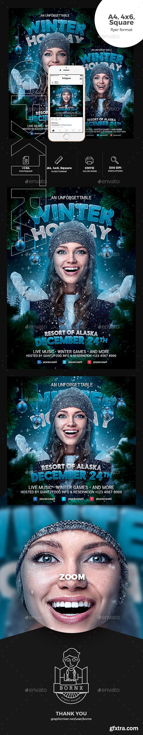 GraphicRiver - Winter Holiday Flyer 22847288