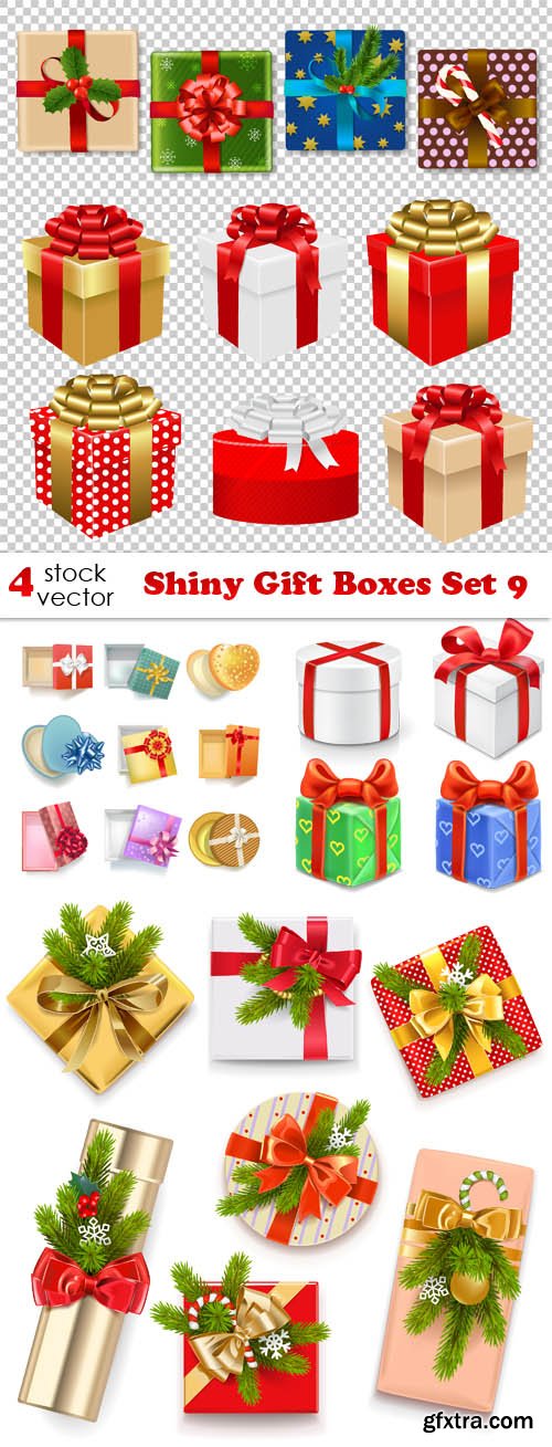Vectors - Shiny Gift Boxes Set 9