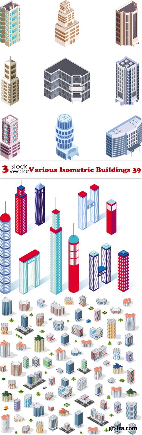Vectors - Various Isometric Buildings 39