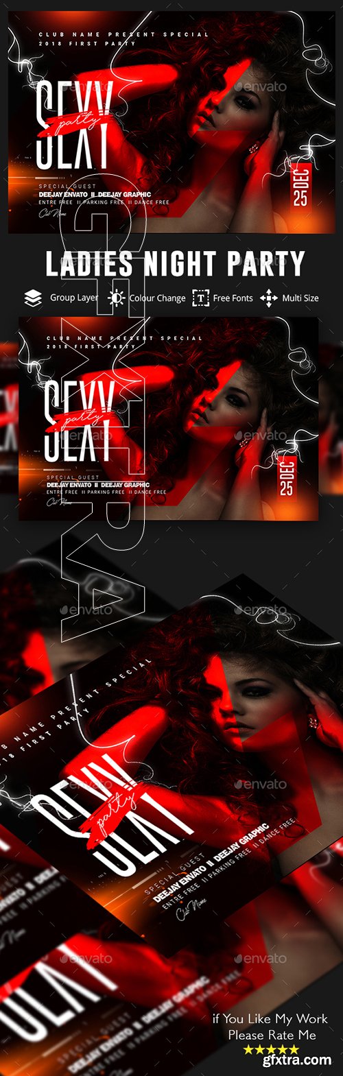 GraphicRiver - Ladies Night Party Flyer 22827389