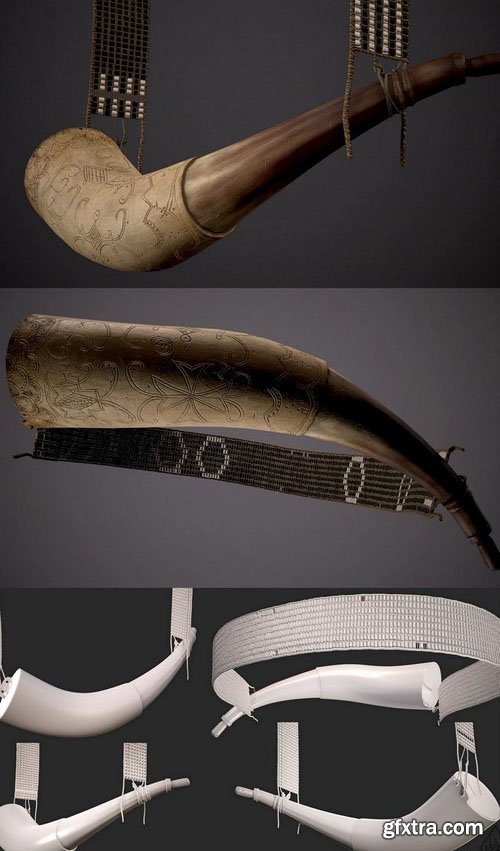 Gunpowder Horn – 3D Model
