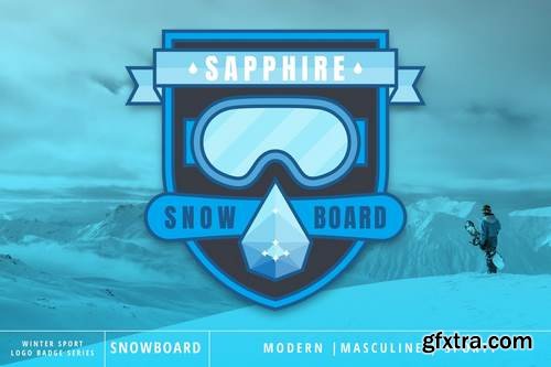 Winter Sport Series: Snowboard Logo Badge