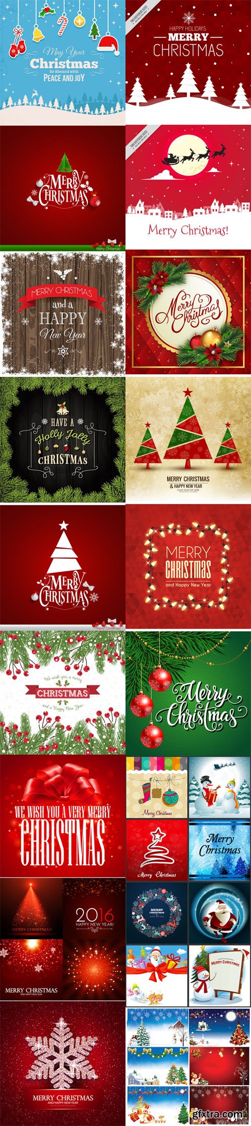 Christmas Backgrounds Vector Collection 1 [Ai/EPS/PSD]