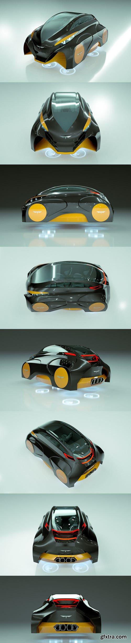 T-Hover Car 09 – Cheap & Cool series - 3D Model