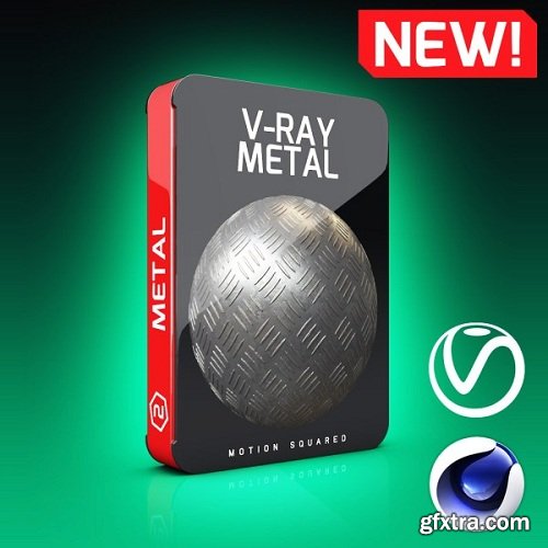 Motion Squared - V-Ray Metal Texture Pack for Cinema 4D