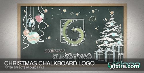 Videohive - Christmas Chalkboard Logo - 9800278