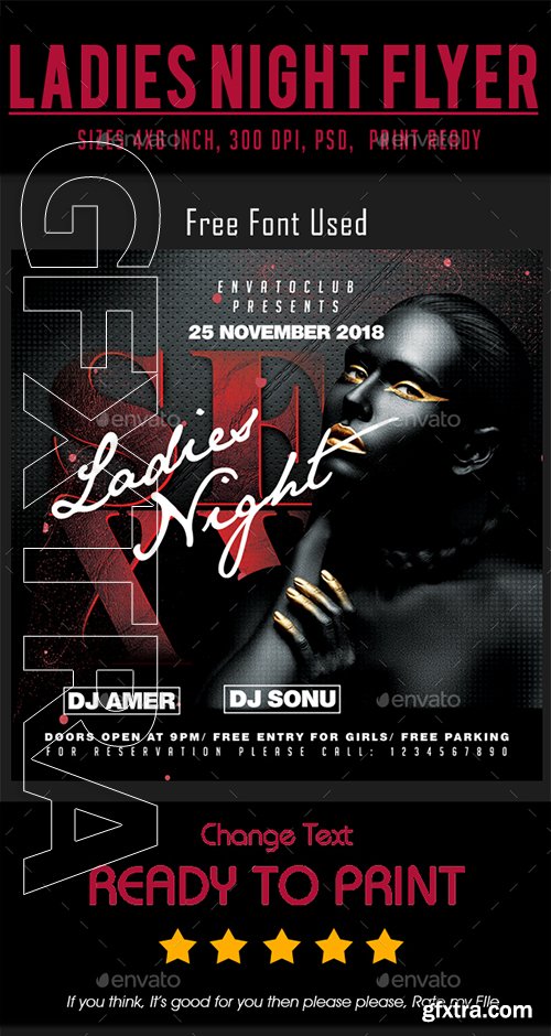GraphicRiver - Ladies Night Flyer 22878214