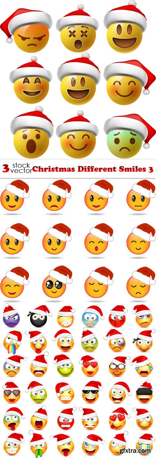 Vectors - Christmas Different Smiles 3