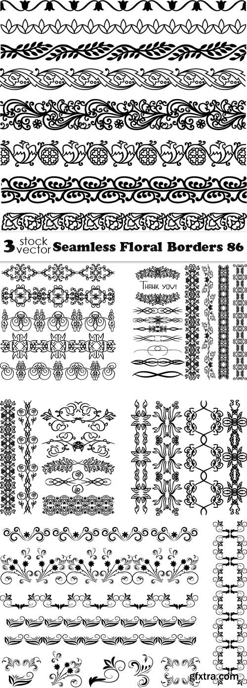 Vectors - Seamless Floral Borders 86