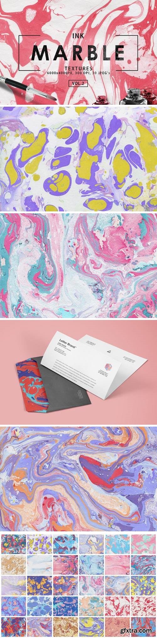 Multicolor Marble Ink Backgrounds Vol. 2