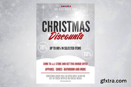 Christmas Discount Flyer Poster