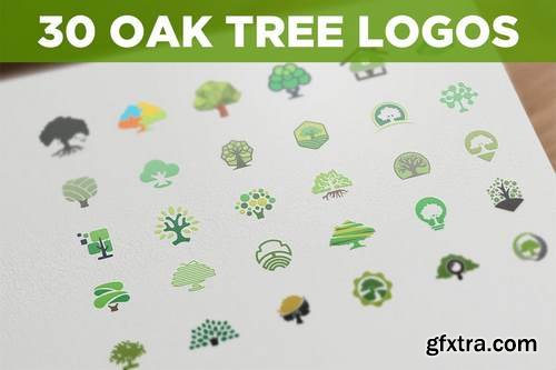 30 Oak Tree Logos
