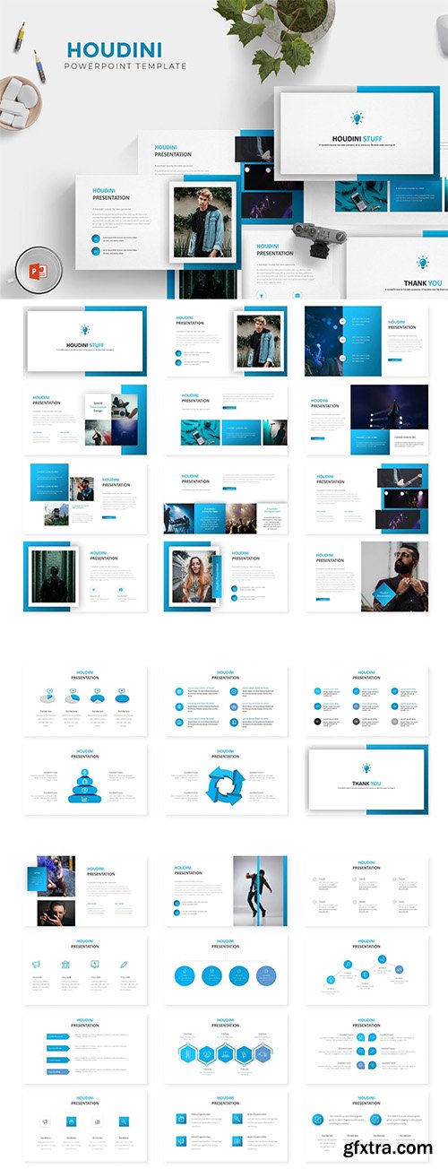Houdini - Powerpoint Keynote and Google Slides Templates