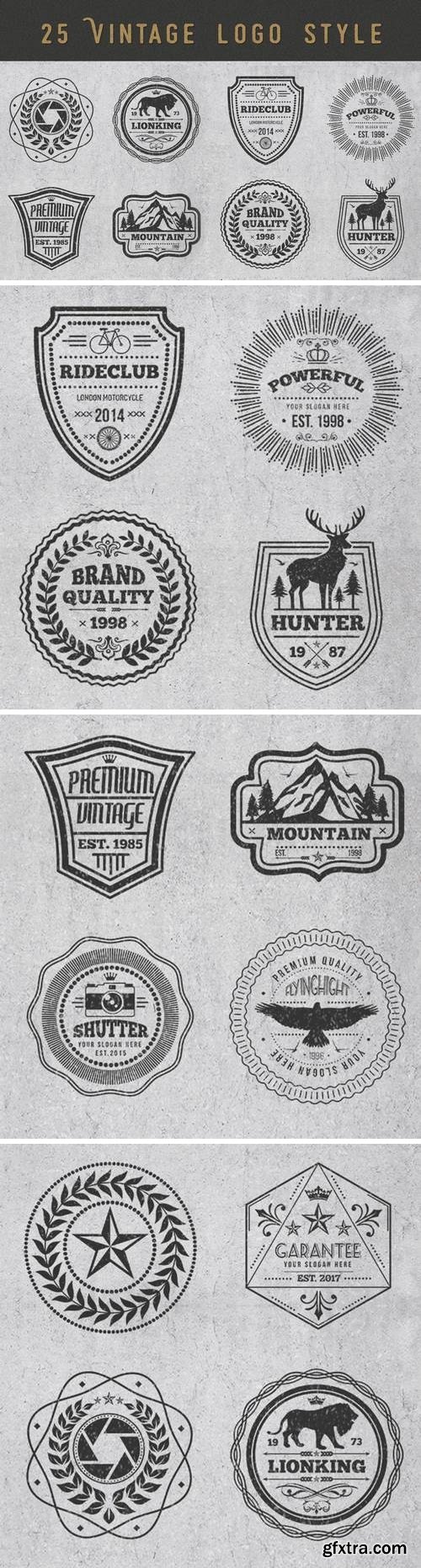 Logos and Badges Vintage Style