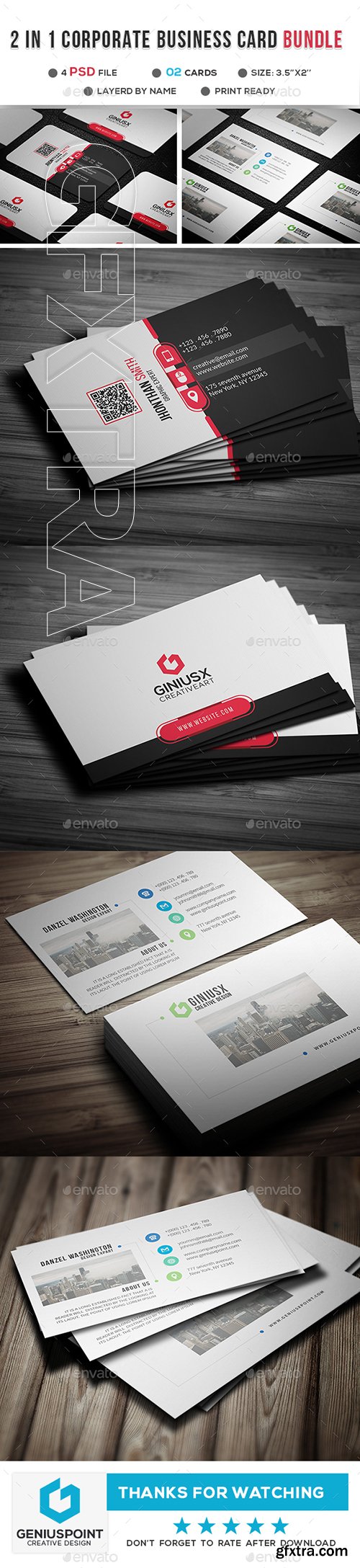 GraphicRiver - 2 in 1 Business Card Bundle 22865394