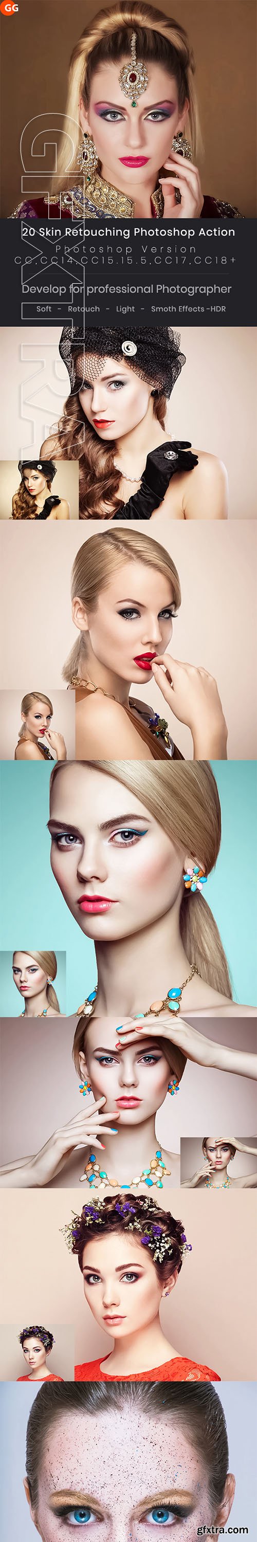 GraphicRiver - 20 Skin Retouching Photoshop Action 22937979