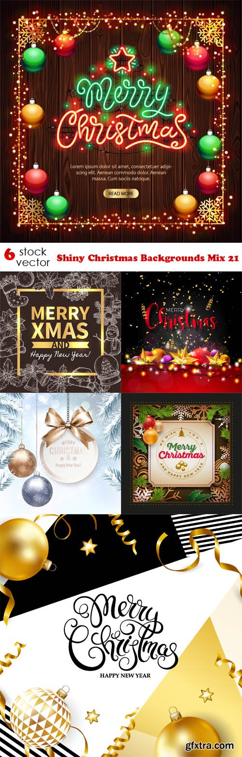 Vectors - Shiny Christmas Backgrounds Mix 21