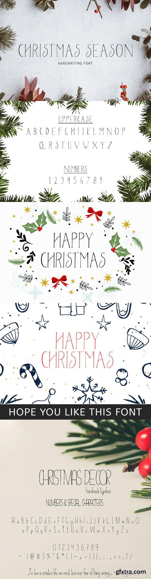 Christmas Season & Christmas Decor Handwriting Fonts