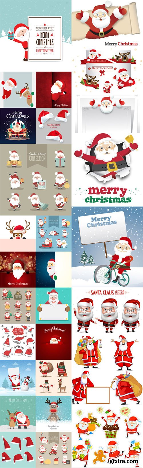Santa Claus Characters Vector Collection 1
