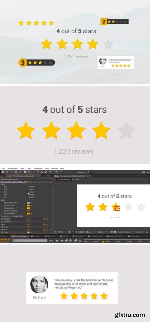 MA - Review Stars Toolkit After Effects Templates 148990