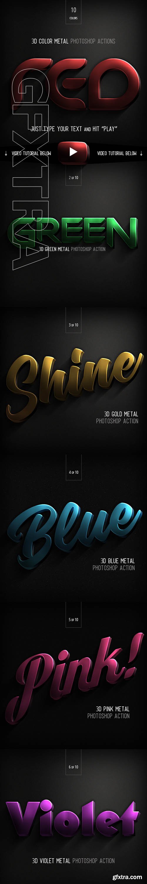 GraphicRiver - 3D Color Metal - PS Actions 22968543