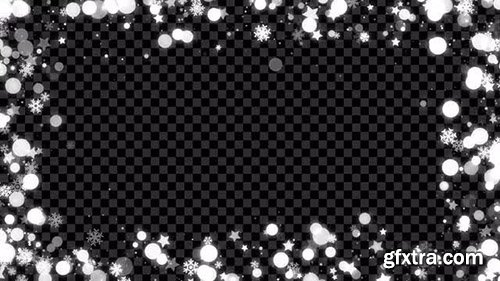 White Christmas Snowflakes Frame - Motion Graphics 142891