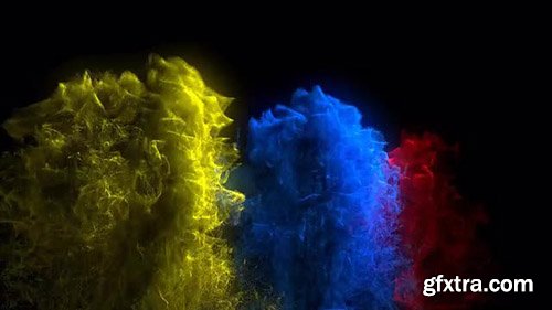 Tri-Color Reverse Ink Drops Background - Motion Graphics 141331