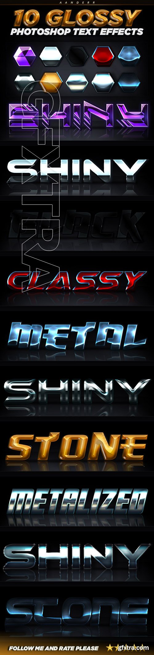 GraphicRiver - 10 Glossy Photoshop Text Effects 22885599