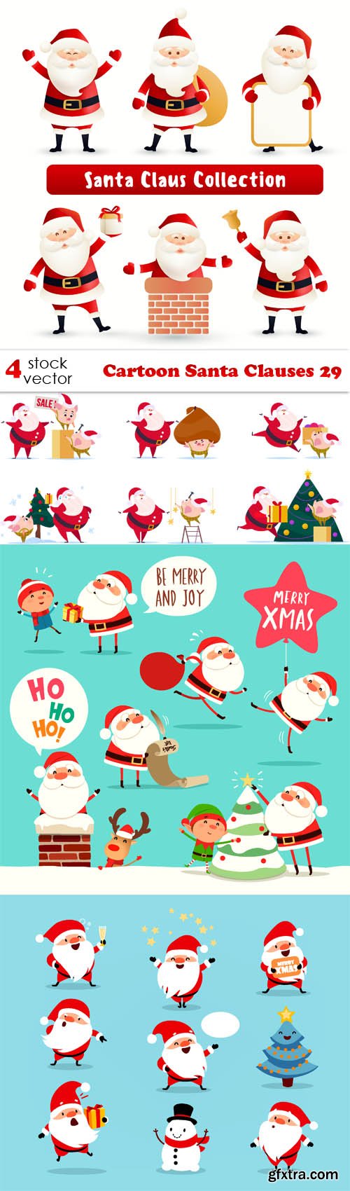 Vectors - Cartoon Santa Clauses 29