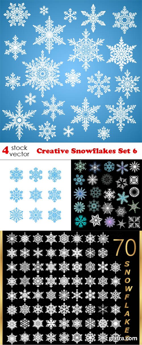 Vectors - Creative Snowflakes Set 6