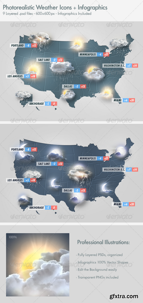 Graphicriver - Photo Realistic Weather Icons Set 2938495