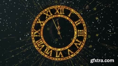 MA - Antique Clock New Year Countdown Stock Motion Graphics 148871