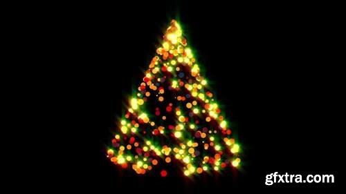MA - Glowing Dots Christmas Trees Pack Stock Motion Graphics 149252
