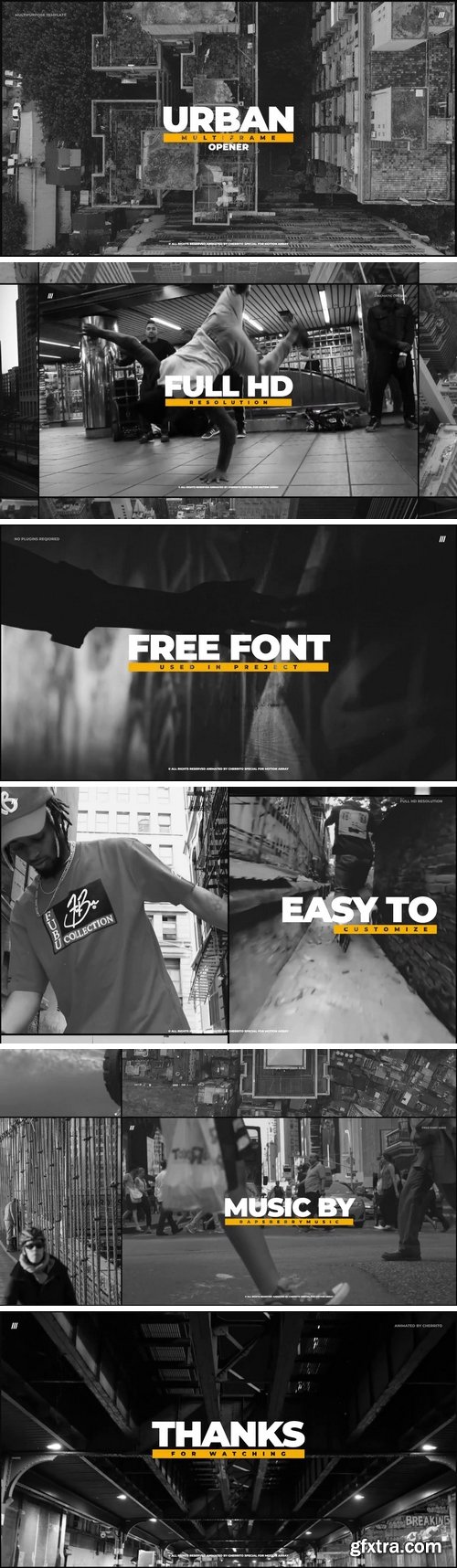 MA - Urban Multiframe Opener After Effects Templates 149125