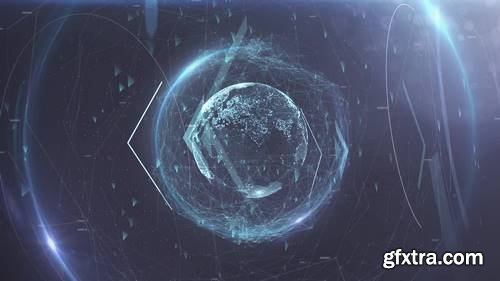 MA - Digital Planet And Sphere Barriers Stock Motion Graphics 149123