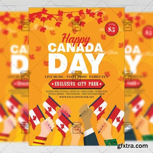 Canada Day Flyer - Club A5 Template