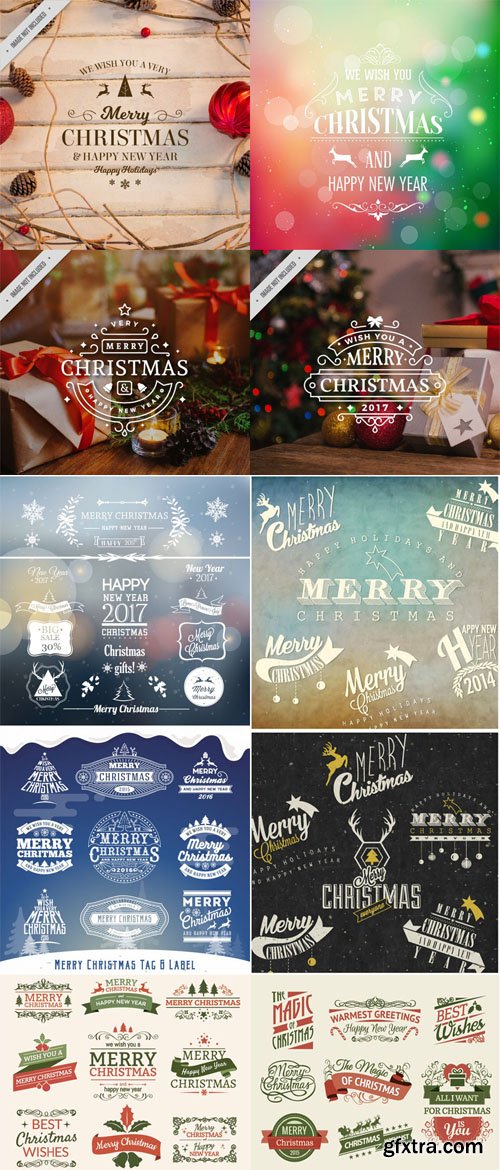 Christmas Elements Vector Pack 3 - Labels/badges/Stickers