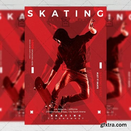 Skating Flyer - Club A5 Template
