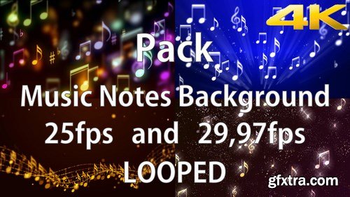 MA - Music Notes Background Pack Stock Motion Graphics 150020