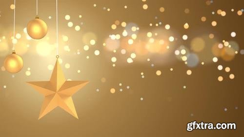 MA - Golden Christmas Background Stock Motion Graphics 150256