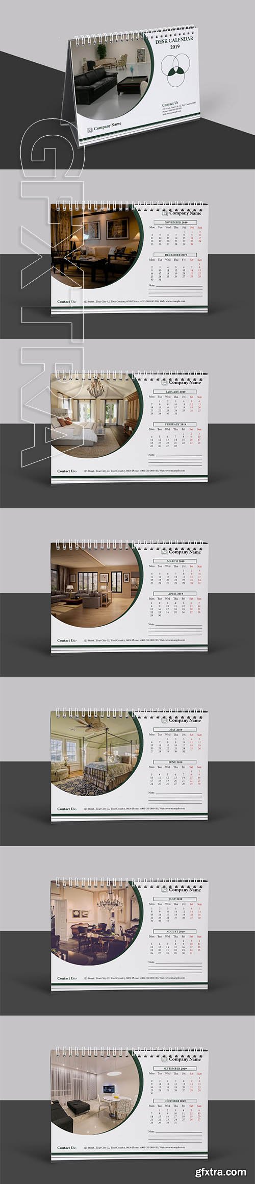 CreativeMarket - Desk Calendar 2019 3206969