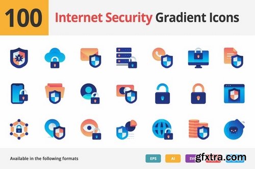 Internet Security Vector Gradient Icons