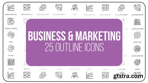 MA - Business And Marketing - 25 Outline Icons After Effects Templates 149555