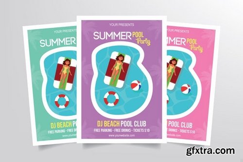 Pool Party Flyer Template Vol 1