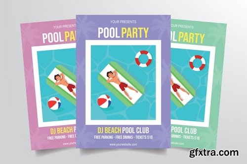 Pool Party Flyer Template Vol 2