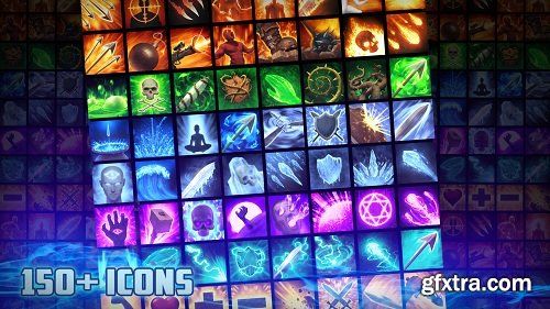 Unreal Marketplace - 150+ Fantasy Spell Icons Pack