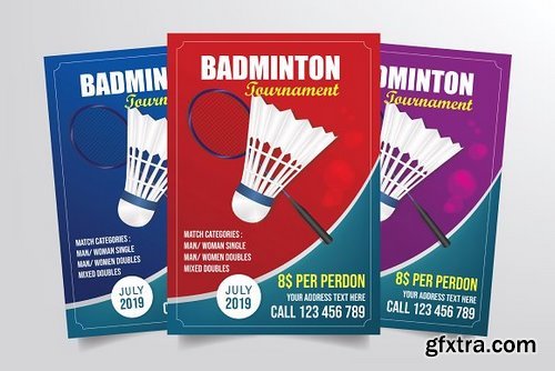 CM - Badminton Tournament Flyer Template 3285326
