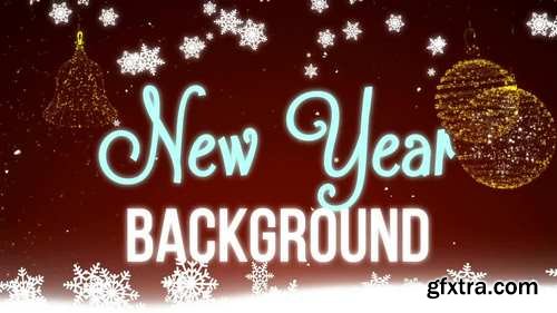 MA - New Year Snowflakes Red Background Stock Motion Graphics 151278